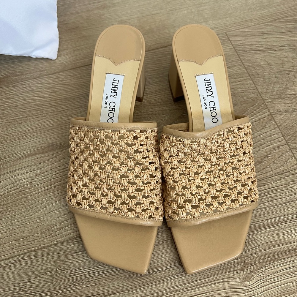 Jimmy Choo Themis Block Heel Sandal - Picture 2 of 8